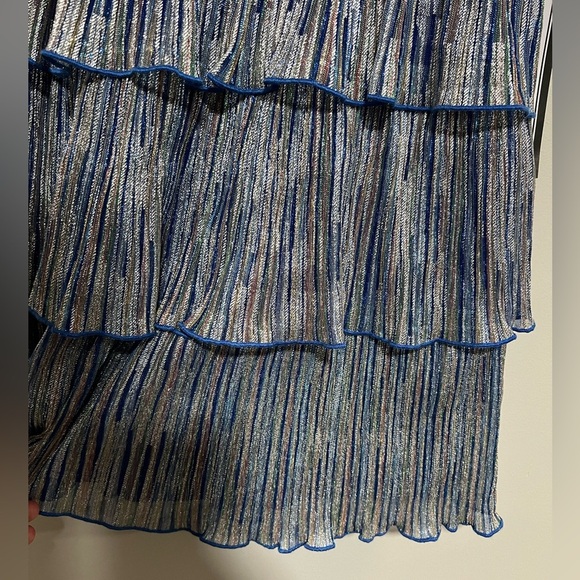 City Studio Multicolor Metallic Tiered Mini Dress Size 5/6 Party Prom Cocktail - Picture 2 of 10